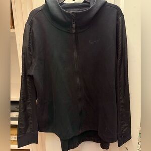 Women’s Cowl Neck Nike Black Zip-Front Hoodie Jacket